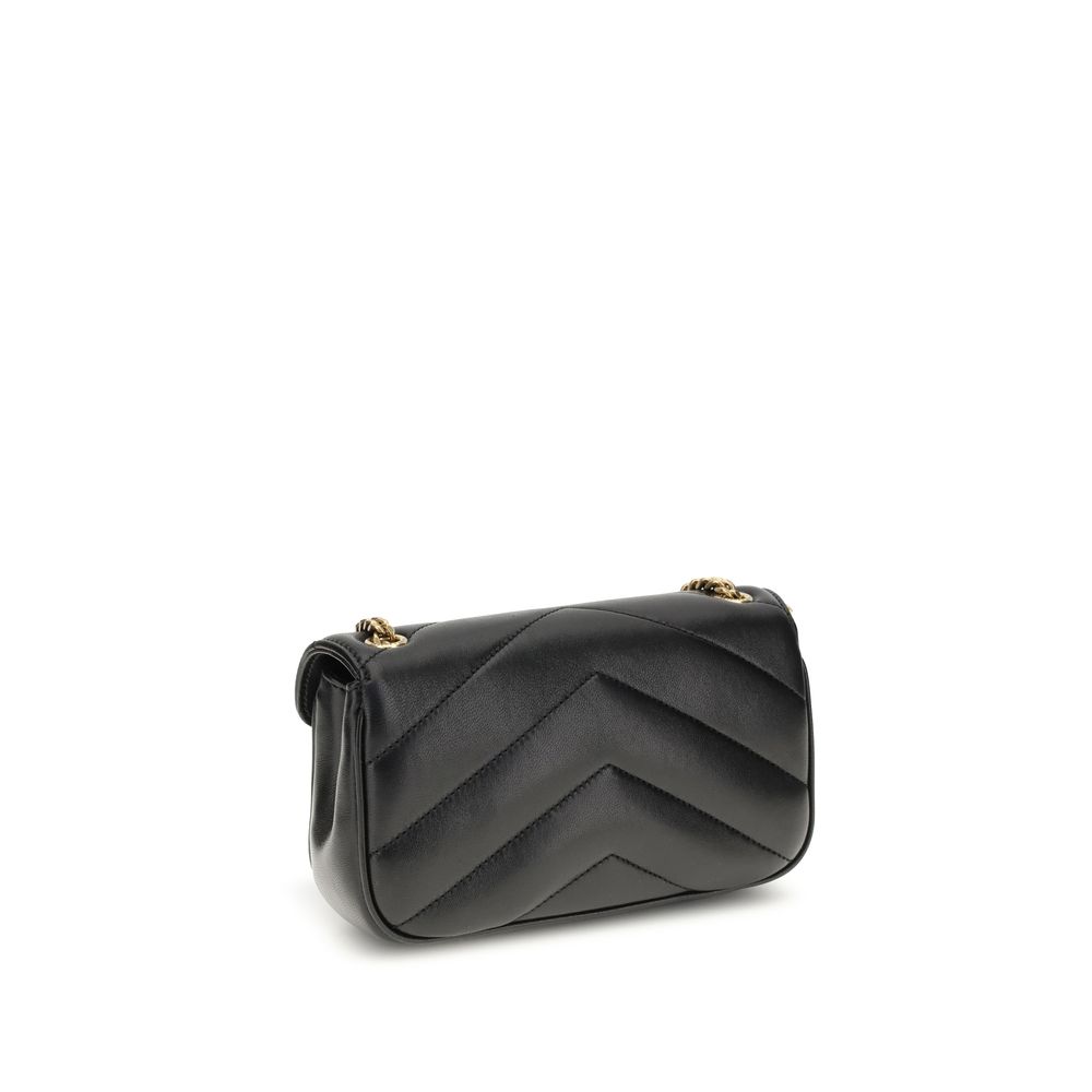 Saint Laurent Black Lamb Shoulder Bag - AW26 20x12cm (Ref. SA821749AAEAX1000BB) - Back view