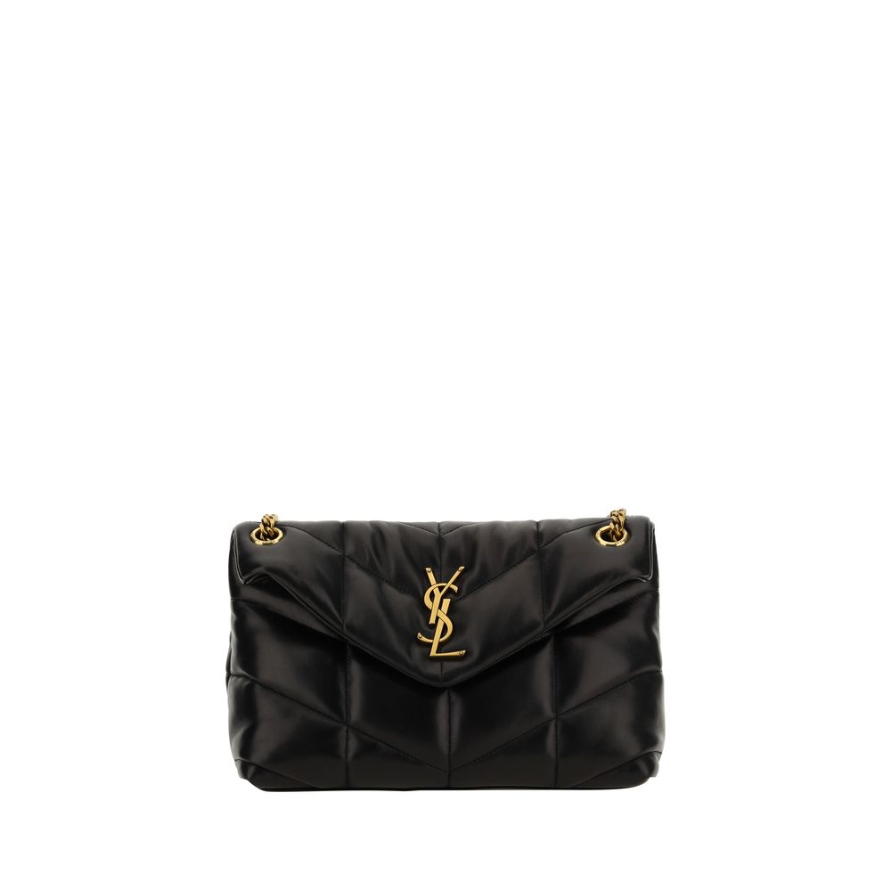 Saint Laurent Black Lamb Shoulder Bag - AW26 29x17cm - Front view
