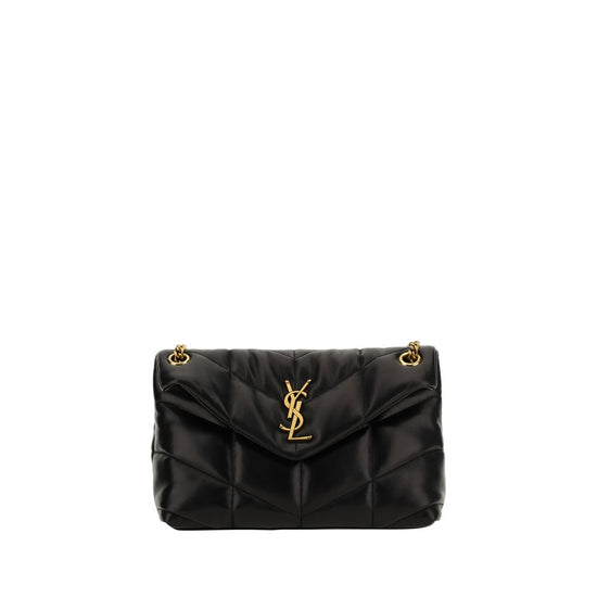 Saint Laurent Black Lamb Shoulder Bag - AW26 29x17cm - Front view