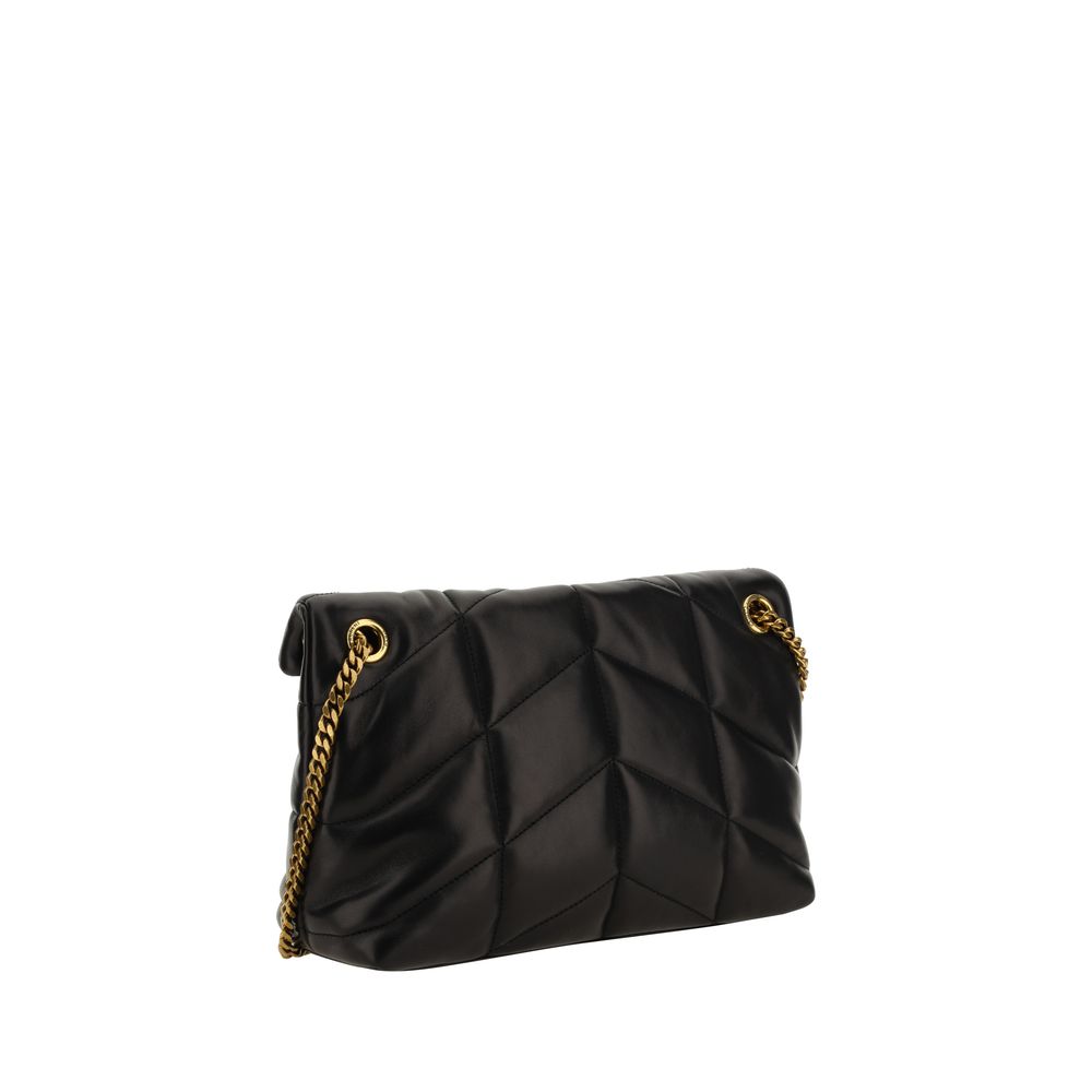Saint Laurent Black Lamb Shoulder Bag - AW26 29x17cm - Back view
