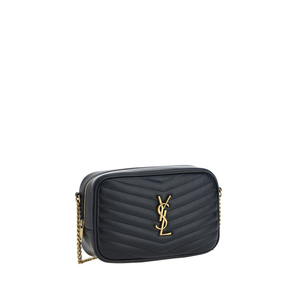Saint Laurent Black Calf Leather Shoulder Bag - SS26 19×11.5cm - Side view