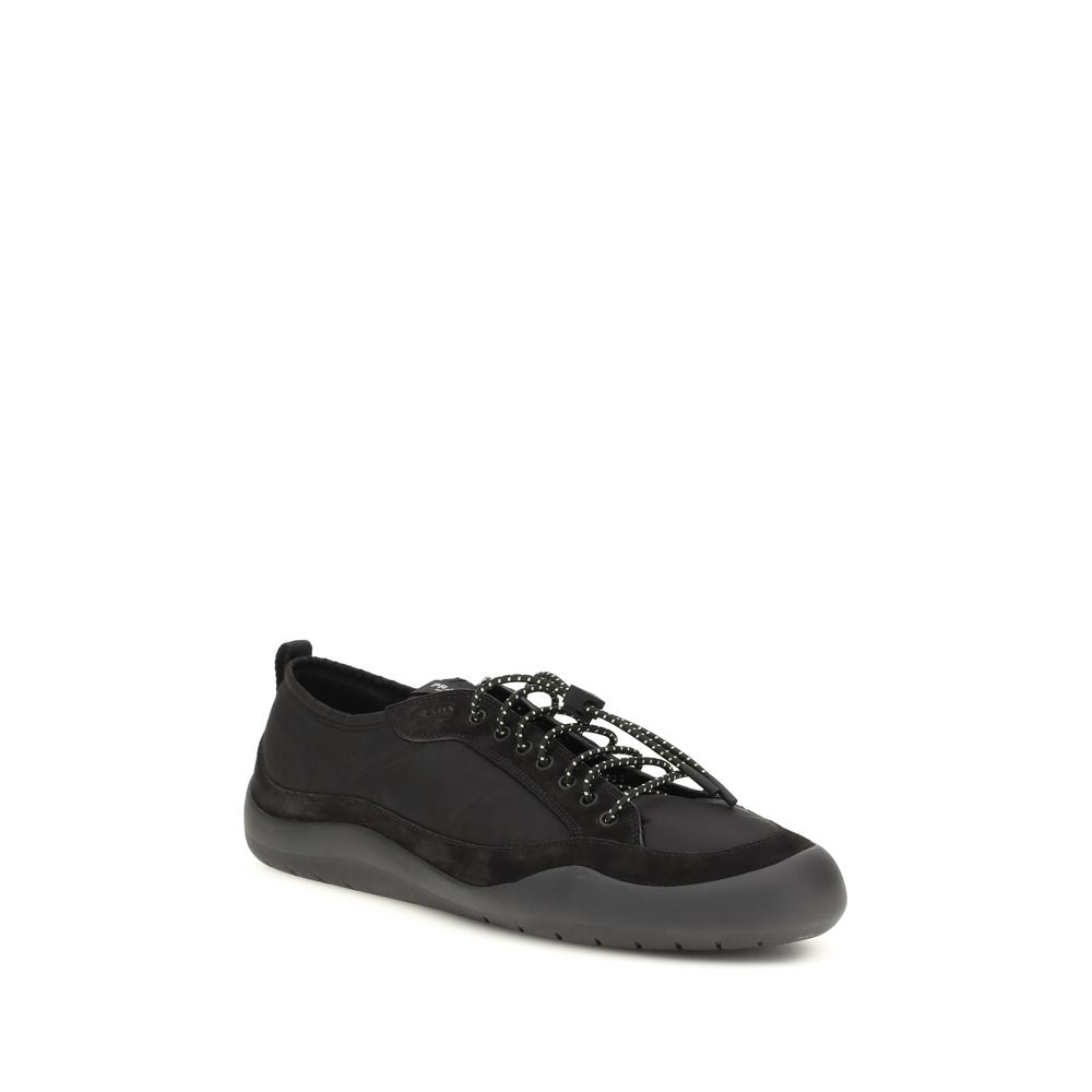 Prada Black Fabric Athletic Sneakers - Side view