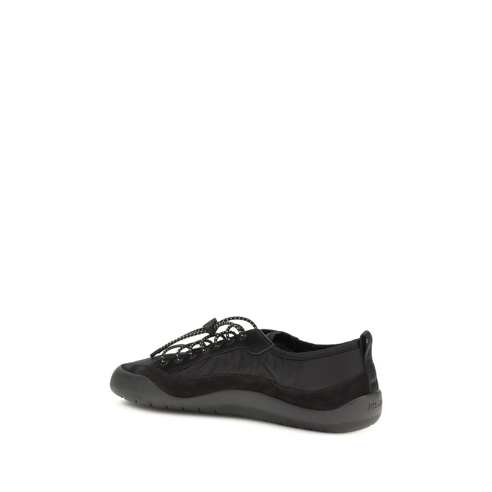 Prada Black Fabric Athletic Sneakers - Back view