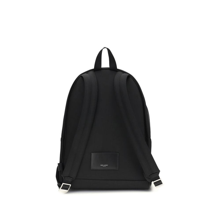 Saint Laurent Black Nylon Backpack - Side view