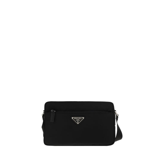 Prada Black Nylon Shoulder Bag - AW26 23x15cm - Front view