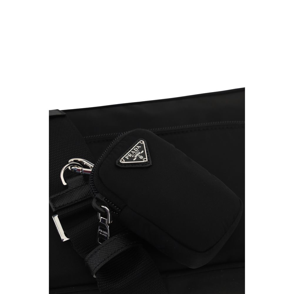 Prada Black Nylon Shoulder Bag - AW26 23x15cm - Detail view