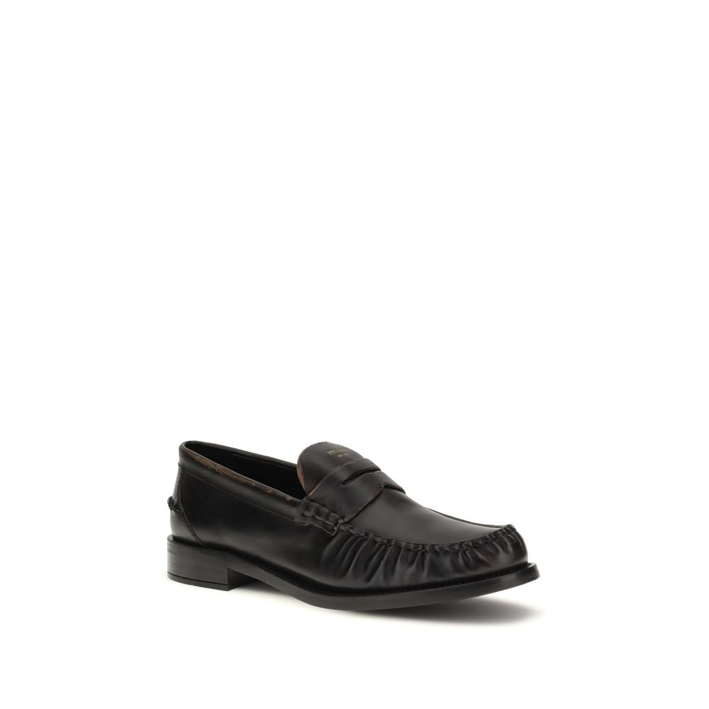 Prada Black Calf Leather Slip On Loafers - SS26 (Ref. PR1D199OF020V69F0Y71) - Side view