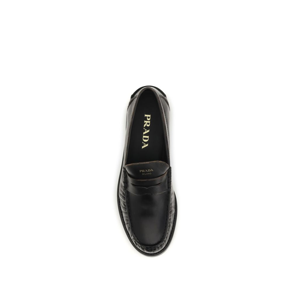 Prada Black Calf Leather Slip On Loafers - SS26 (Ref. PR1D199OF020V69F0Y71) - Detail view