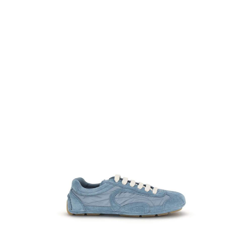 Prada Blue Lamb Athletic Sneakers - Front view