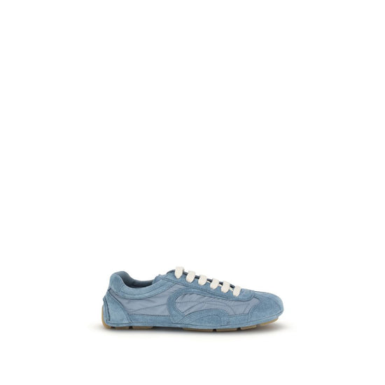 Prada Blue Lamb Athletic Sneakers - Front view