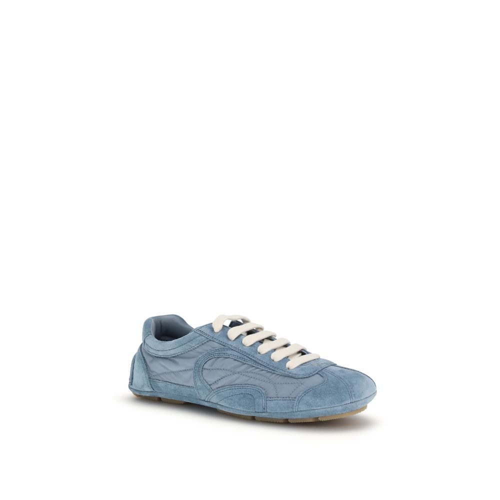 Prada Blue Lamb Athletic Sneakers - Side view