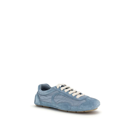 Prada Blue Lamb Athletic Sneakers - Side view