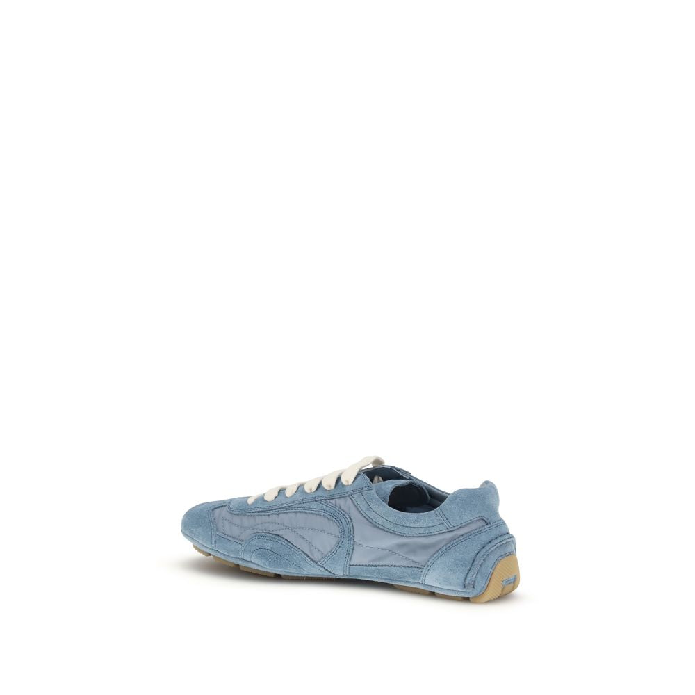 Prada Blue Lamb Athletic Sneakers - Back view