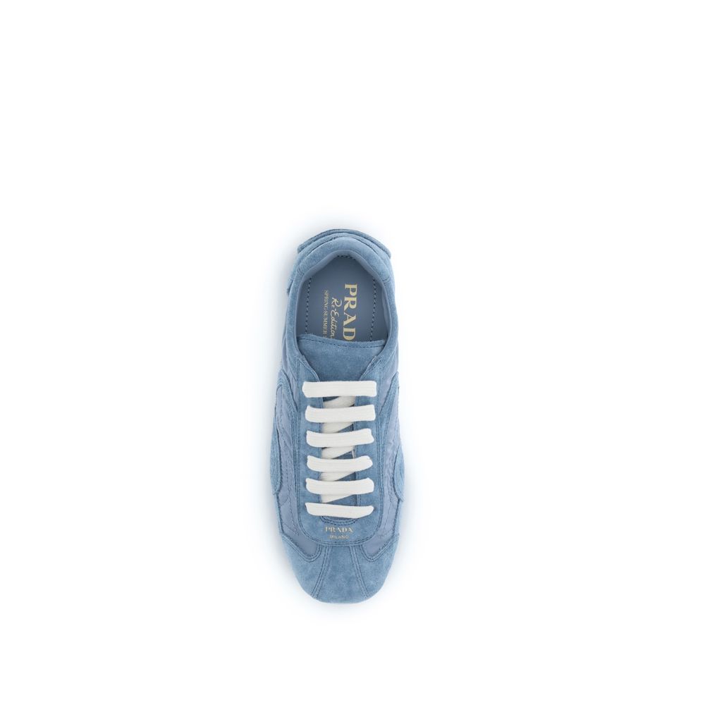 Prada Blue Lamb Athletic Sneakers - Detail view