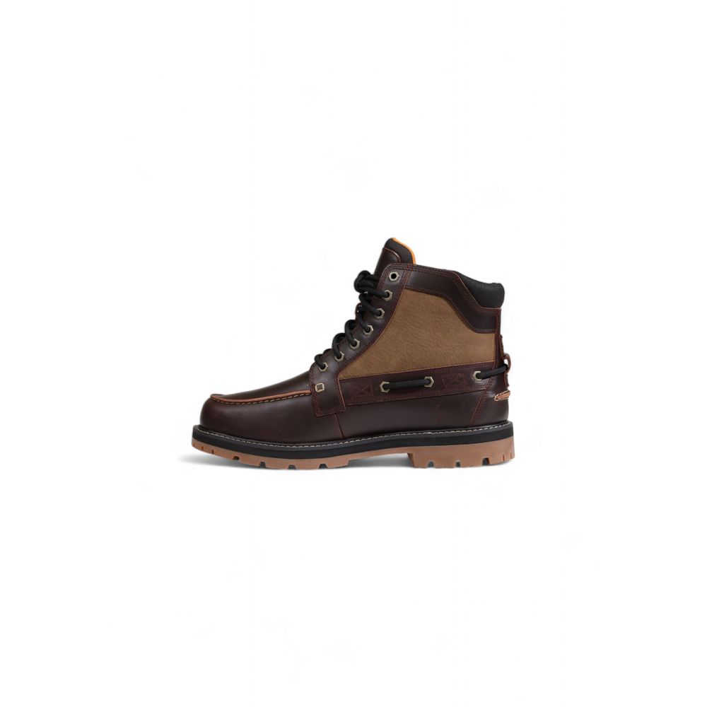 Timberland Brown Bio Based Fabric Lace-Up Boots - Side view