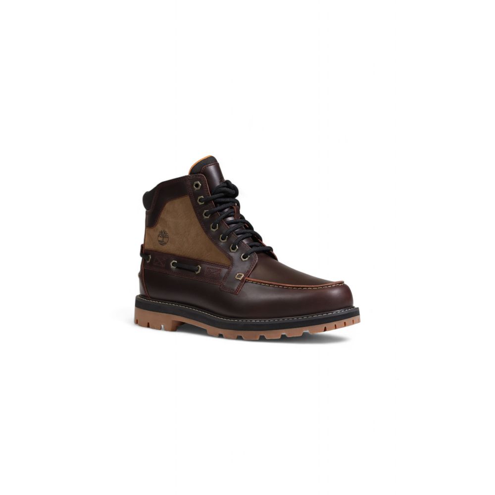 Timberland Brown Bio Based Fabric Lace-Up Boots - Back view