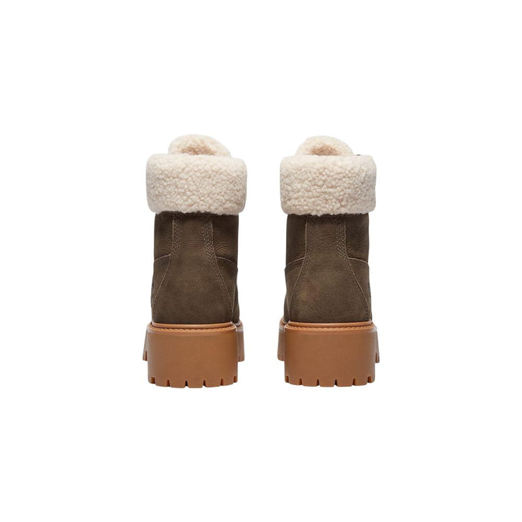 Timberland Brown Recycled Leather Lace-Up Boots - Back view