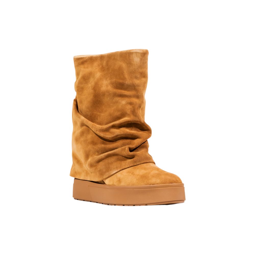 Guess Beige Suede Leather Ankle Boots - Side view