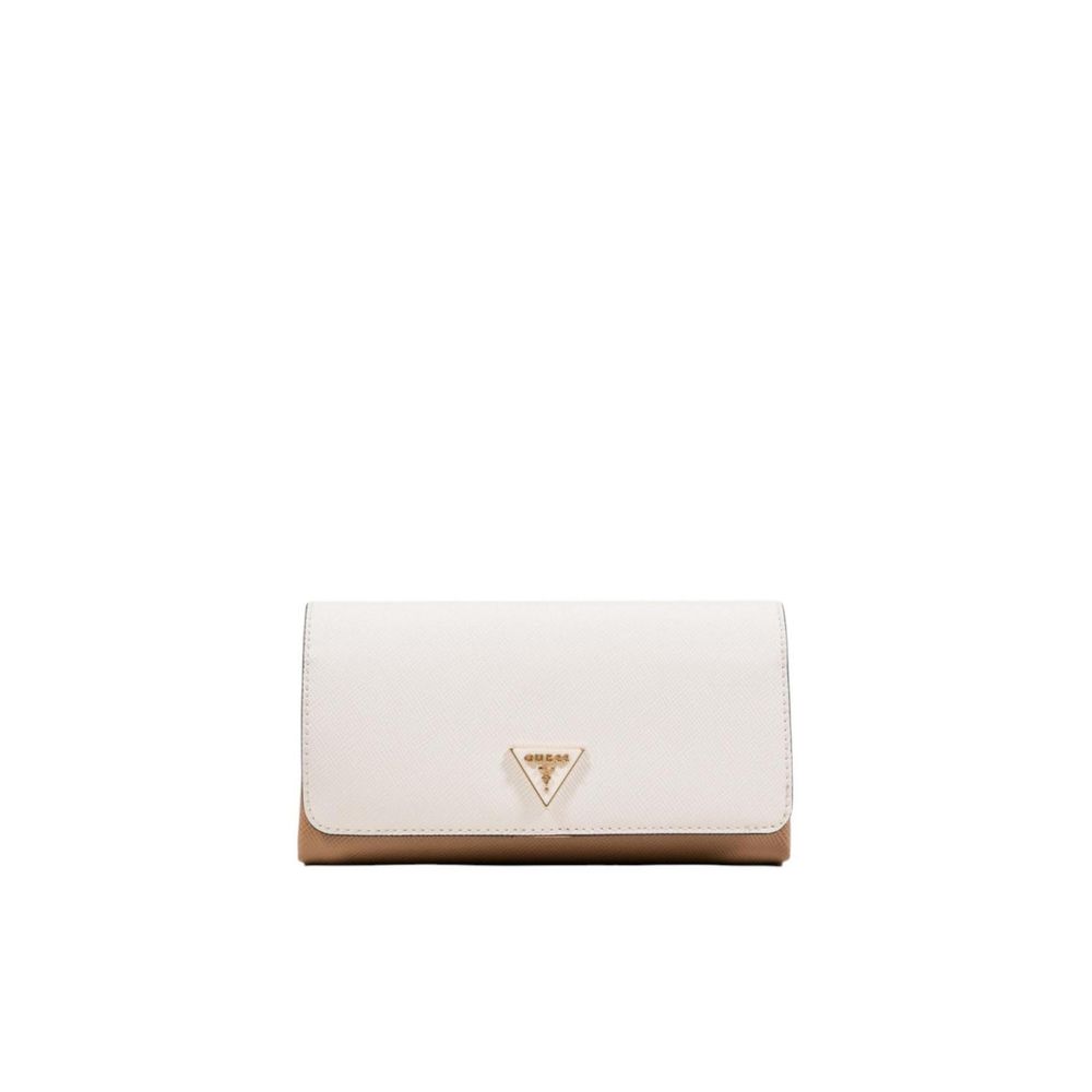 Guess Beige Polyethylene Clutch Bag - Front view