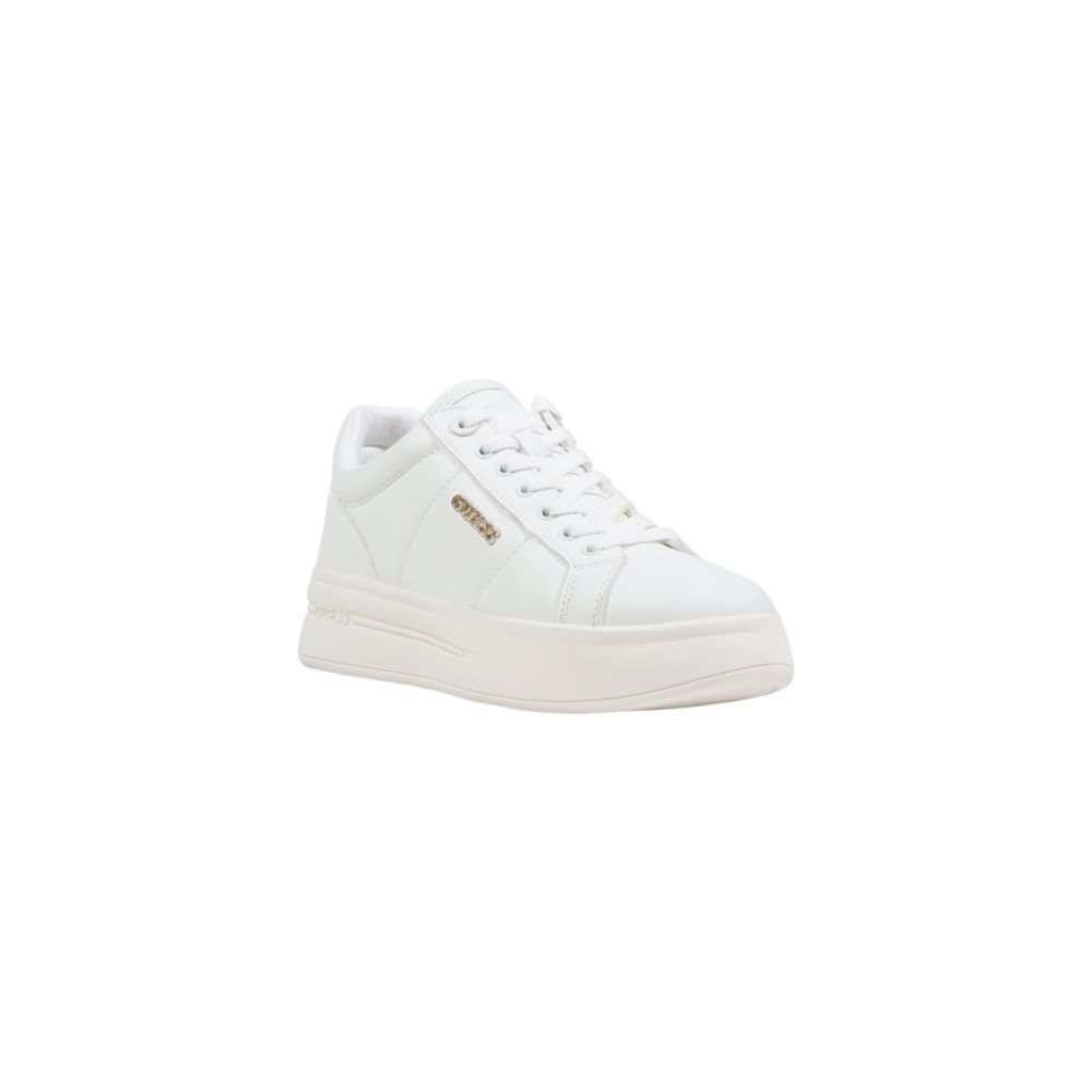 Guess White Polyethylene Platform Sneakers - Side view