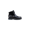 Timberland Black Leather Lace-Up Boots - Front view
