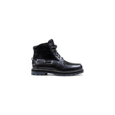 Timberland Black Leather Lace-Up Boots - Front view