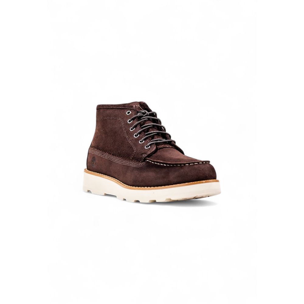 Timberland Brown Leather Lace-Up Boots - Side view