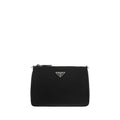 Prada Black Recycled Polyamide Shoulder Bag - AW26 24×18.5cm - Front view