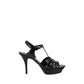 Saint Laurent Black Calf Leather Stiletto Heel Sandals - AW26 (Ref. SA315490AAAOW1000) - Front view