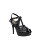 Saint Laurent Black Calf Leather Stiletto Heel Sandals - AW26 (Ref. SA315490AAAOW1000) - Side view