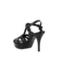 Saint Laurent Black Calf Leather Stiletto Heel Sandals - AW26 (Ref. SA315490AAAOW1000) - Back view