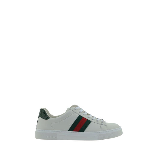 Gucci White Calf Leather Low Top Sneakers - AW26 - Front view