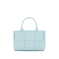 Bottega Veneta Blue Lamb Leather Tote Bag - Front view