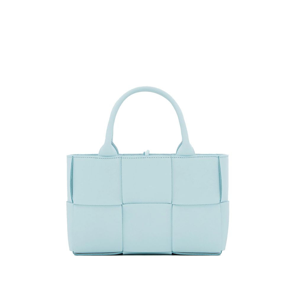 Bottega Veneta Blue Lamb Leather Tote Bag - Front view
