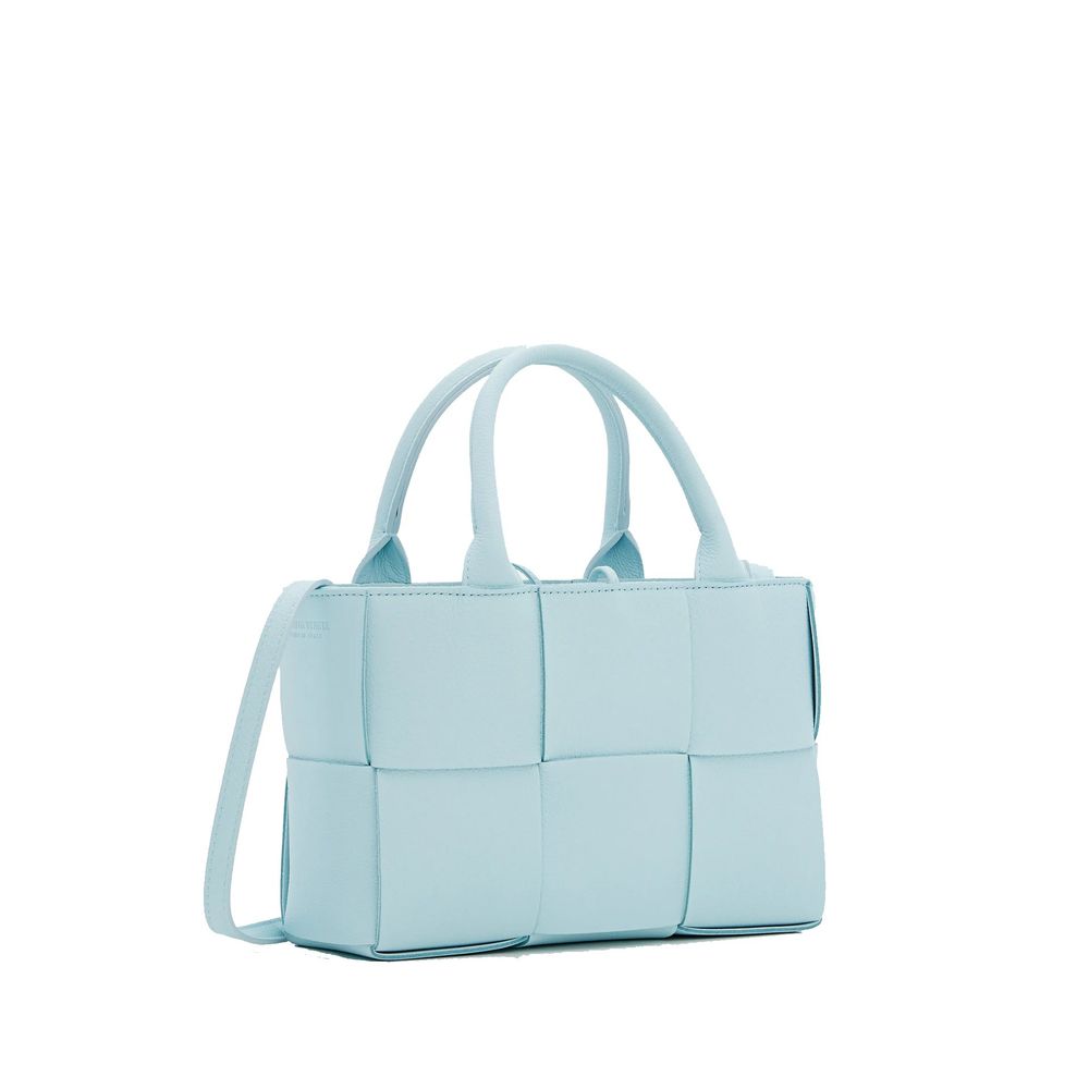 Bottega Veneta Blue Lamb Leather Tote Bag - Side view