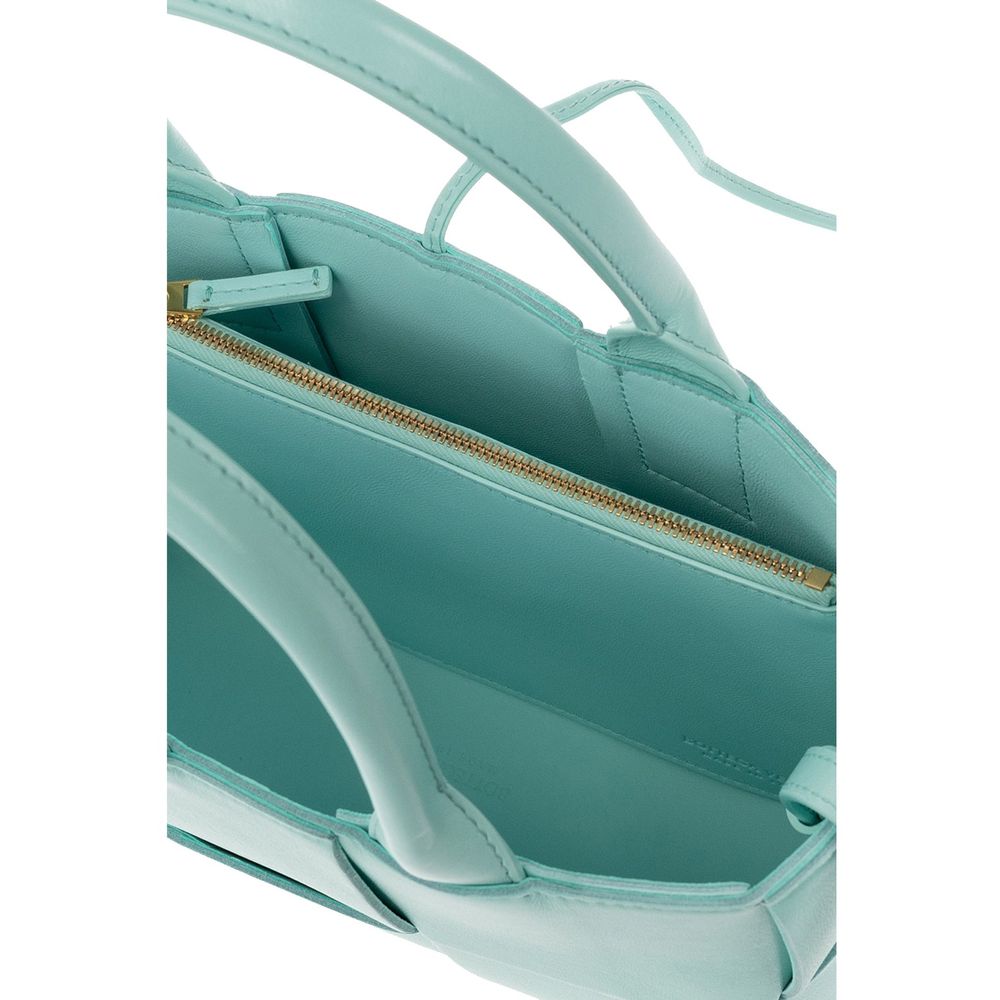 Bottega Veneta Blue Lamb Leather Tote Bag - Back view
