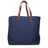 Fendi Blue Fabric Shoulder Bag - Back view