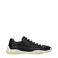 Prada Black Leather Sneakers - Front view