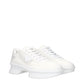 Prada White Fabric Low Top Sneakers - Side view