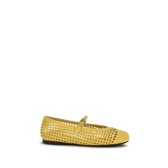 Prada Bicolor Cotton Ballet Flats - Front view