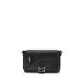 Fendi Black Calf Leather Bos Taurus Shoulder Bag - Front view