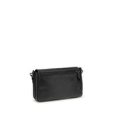 Fendi Black Calf Leather Bos Taurus Shoulder Bag - Back view