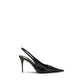Saint Laurent Black Calf Leather Bos Taurus High Heel Pumps