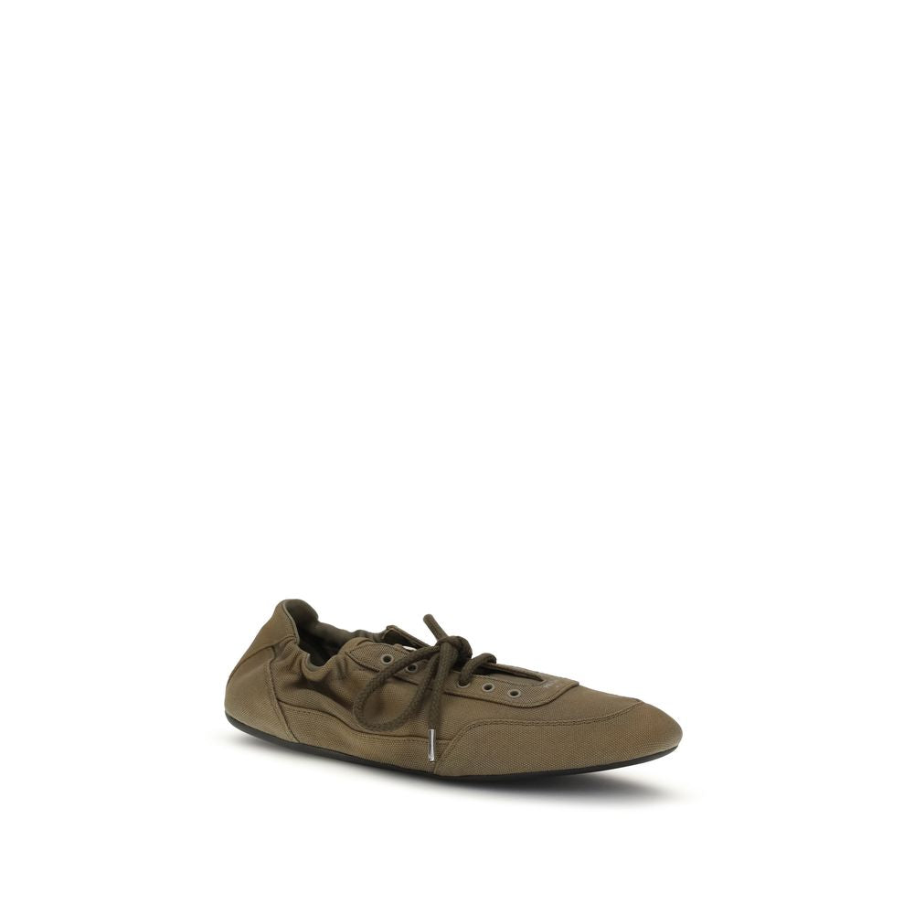 Prada Bicolor Cotton Athletic Sneakers - Side view