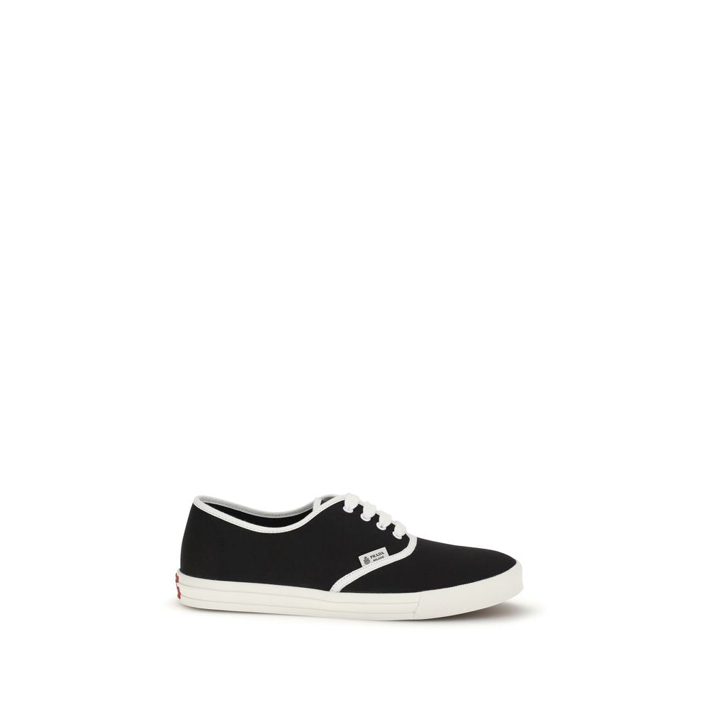 Prada Black Cotton Athletic Sneakers - Front view
