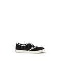 Prada Black Cotton Athletic Sneakers - Front view