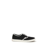 Prada Black Cotton Athletic Sneakers - Front view