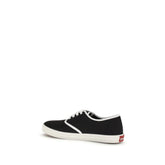 Prada Black Cotton Athletic Sneakers - Back view