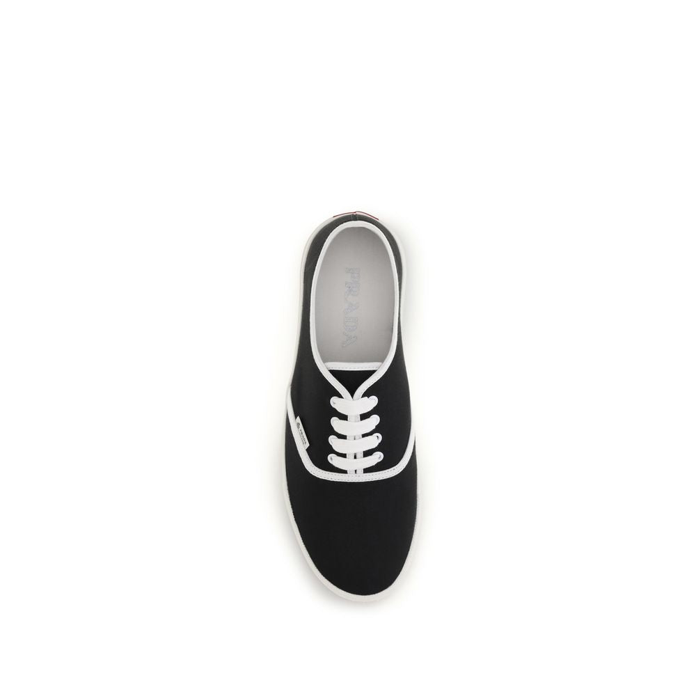 Prada Black Cotton Athletic Sneakers - Detail view