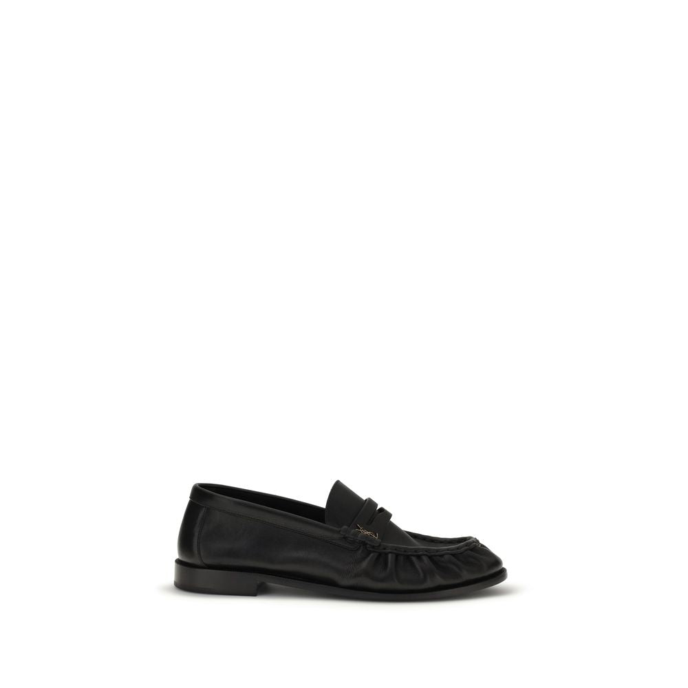 Saint Laurent Black Calf Leather Slip On Loafers - AW26 (Ref. SA83947125VAA1000) - Front view